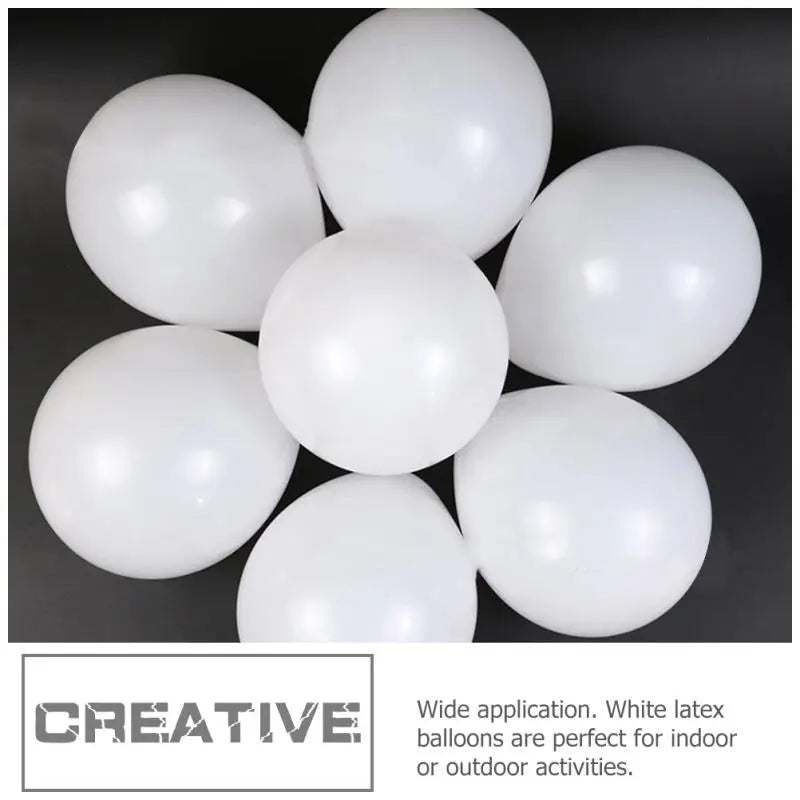100 Pieces White Latex Balloons for Weddings Birthdays Bridal Showers and Anniversaries Bulk Party Decorations