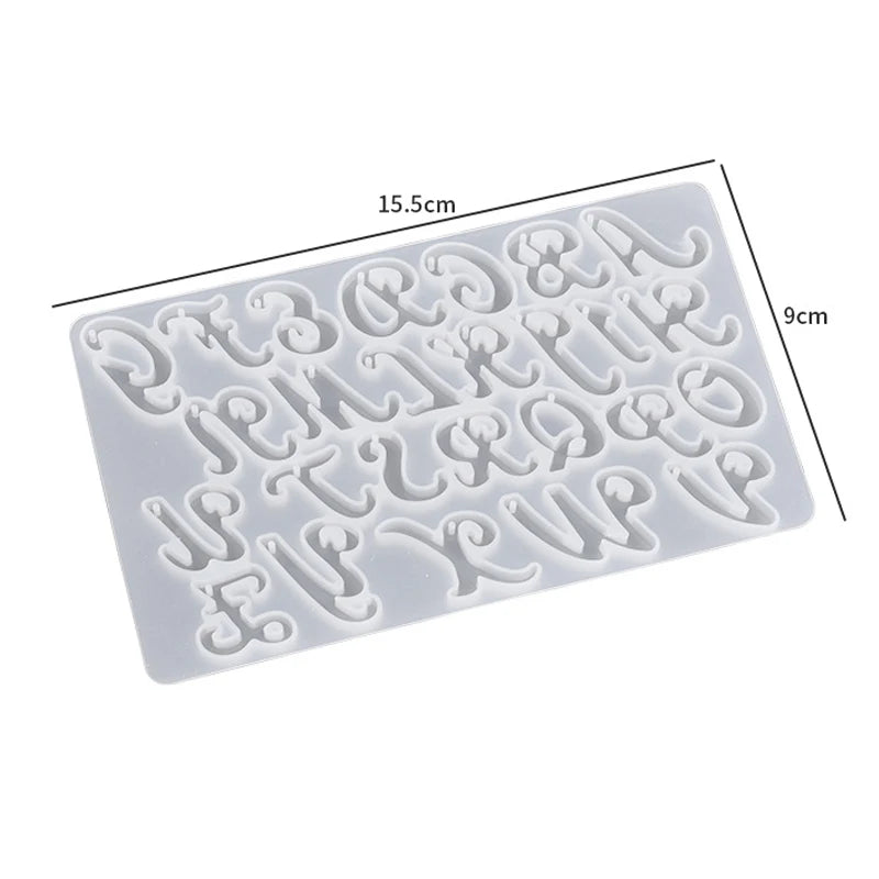 Alphabet Epoxy Resin Silicone Mold for DIY Jewelry Crafts