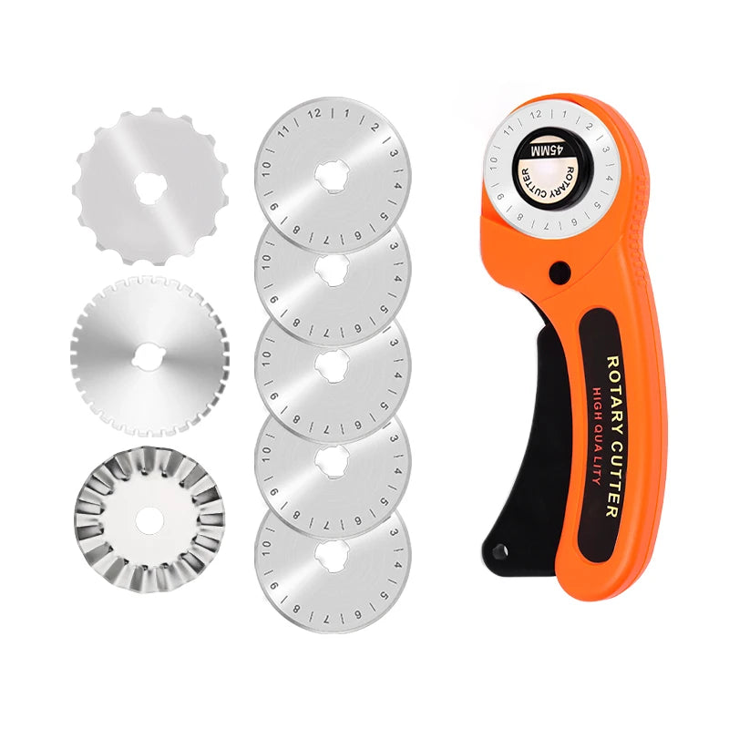 KRABALL Rotary Cutter for Leather and Fabric DIY Projects Ergonomic Roller Knife for Sewing Quilting and Crafting