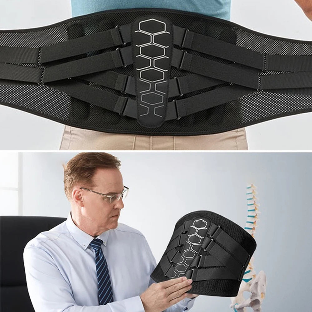 1PC Back Brace for Lower Back Pain, Lumbar Support Belt for Men Women,Bionic Spine Design Back Brace for Sciatica Herniated Disc