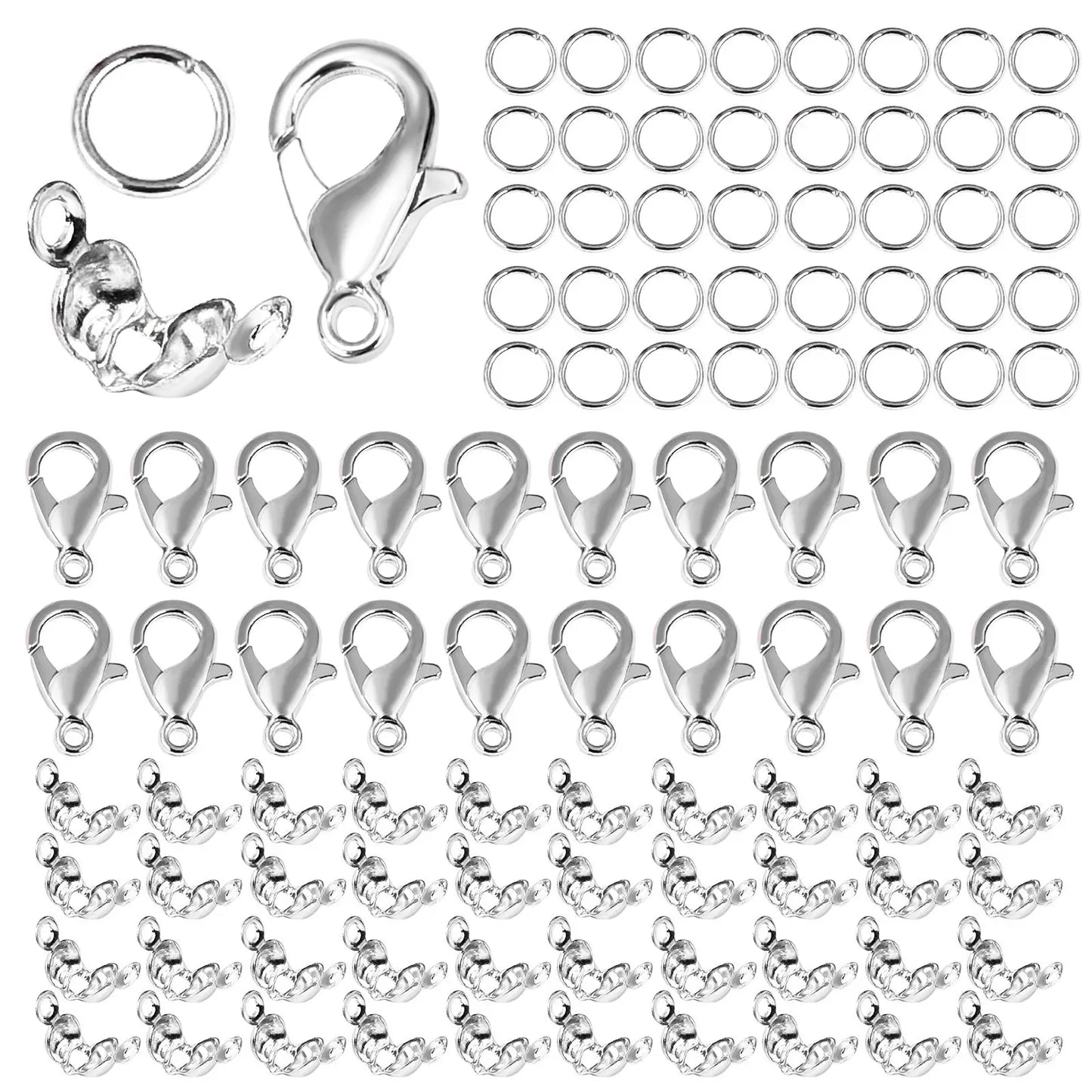 100Pcs Alloy Lobster Clasp Set for DIY Jewelry Making Supplies