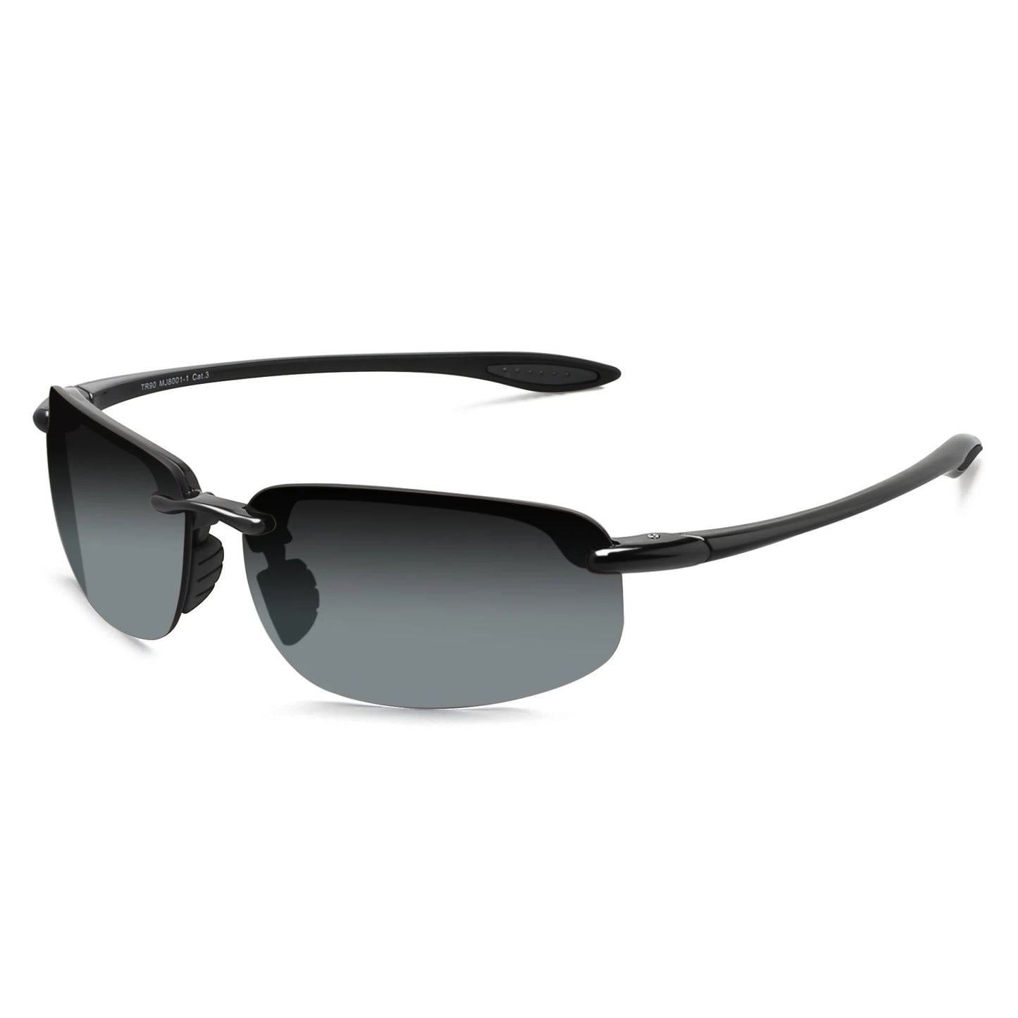 JULI Sports Sunglasses for Men Women UV400 TR90 Rimless 8001