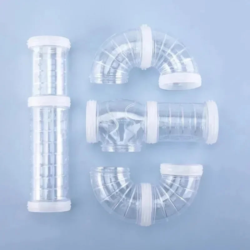 5.5cm Diam Hamster Toy Maze DIY Remodeled Cage External Tubes Tunnel Set Sports U Pipe Hamster Accessories Pipeline Supplies