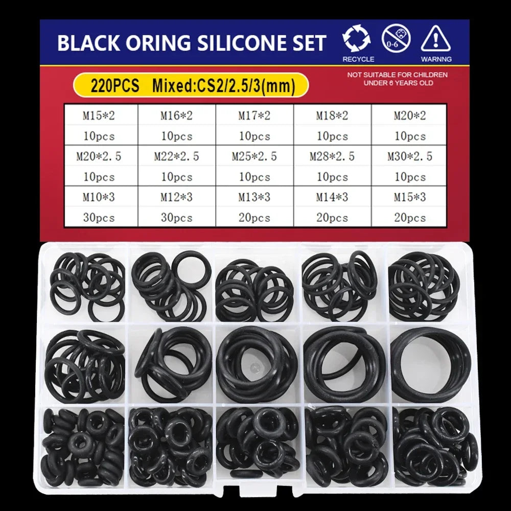 CS1-4 NBR Black O Ring Silicone Rubber Gaskets High Temperature Corrosion Resistant Oil Seal O-Rings for Plumbing and Automotive Applications