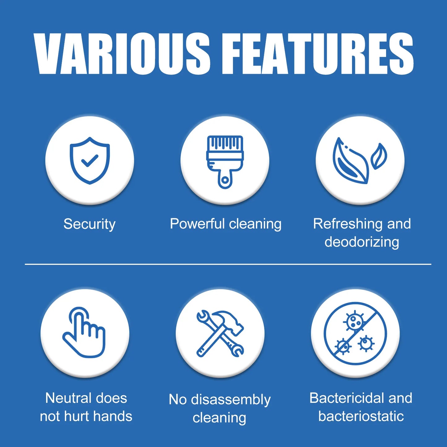 Air Conditioner Cleaner Foam Spray Deodorizer for Coils and Fans Powerful Dirt Removal and Odor Elimination