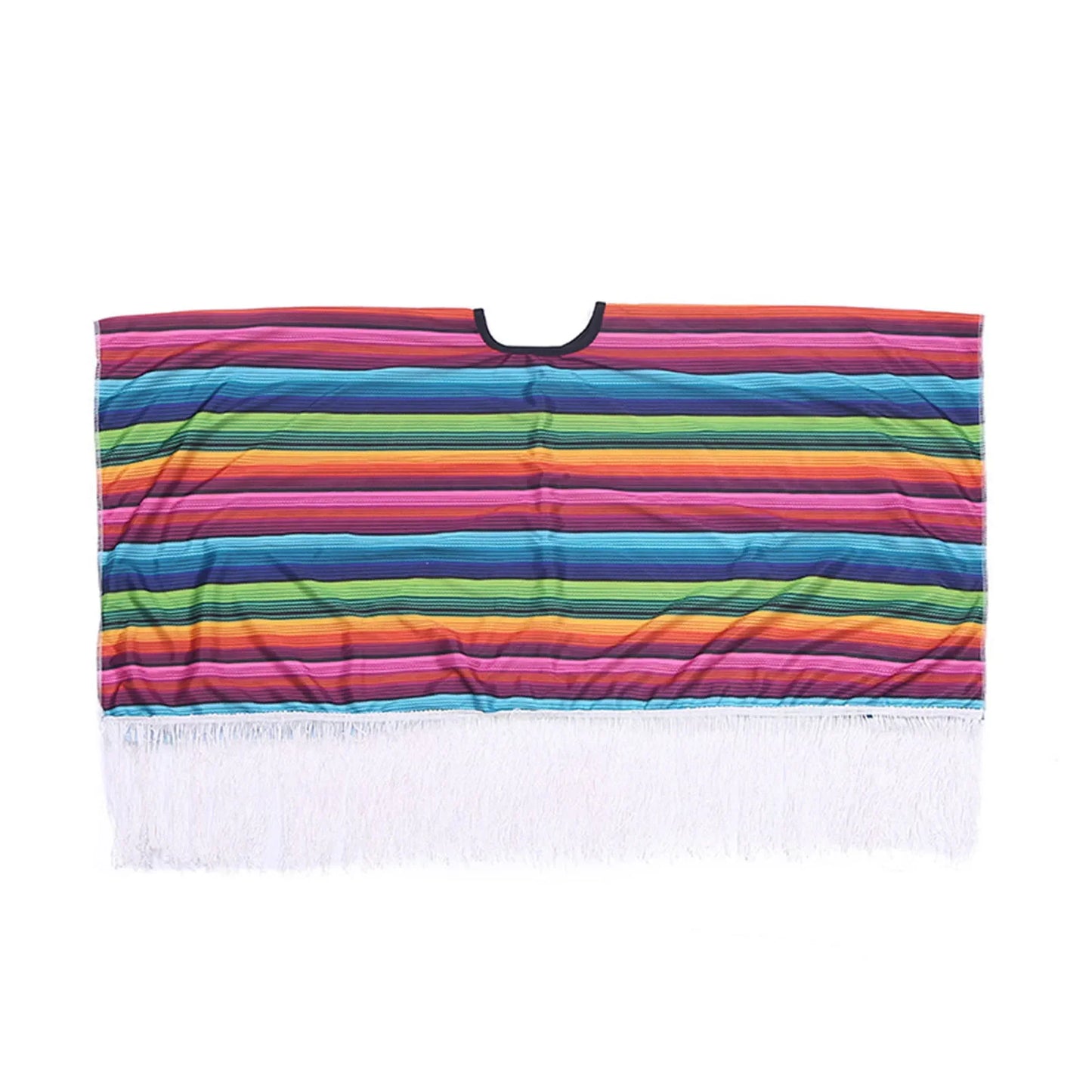 Mexican Party Costume for Kids and Adults with Colorful Cloak Wide Brimmed Sombrero