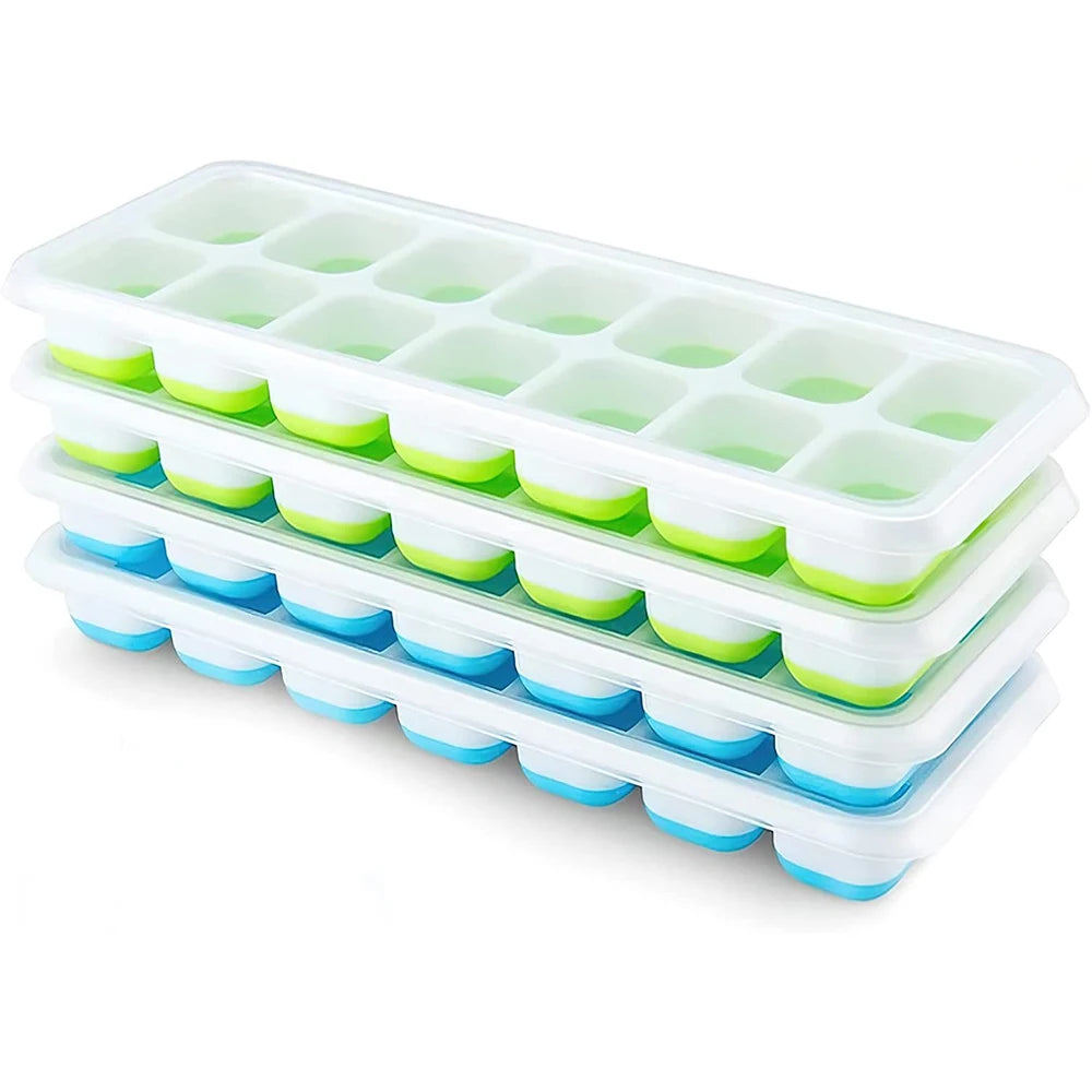 14 Grid Square Silicone Ice Cube Mold – Easy Release Design for Perfect Ice Cubes