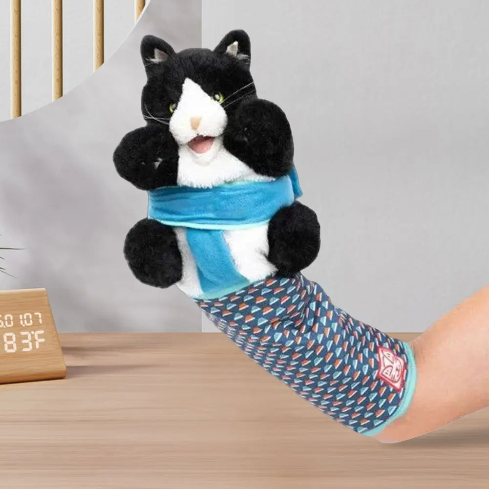 Cats Puppet Wrestler Cute Stuffed Animal Hand Puppet With Sturdy Padding Cat Dog Interactive Plush Toys Pet Soft Wrestling Glove
