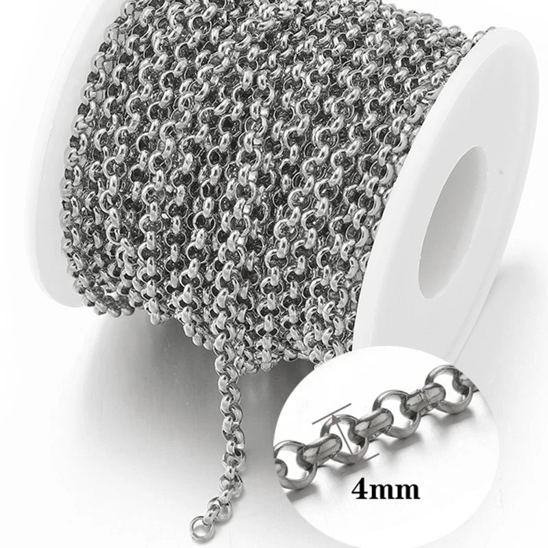 2Meters Stainless Steel Link Cable Gold Chains for DIY Jewelry