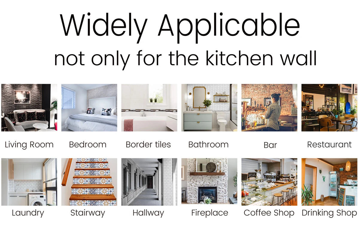 Subway Wall Stickers Peel and Stick 3D Brick Vinyl Wallpaper 10 Sheets