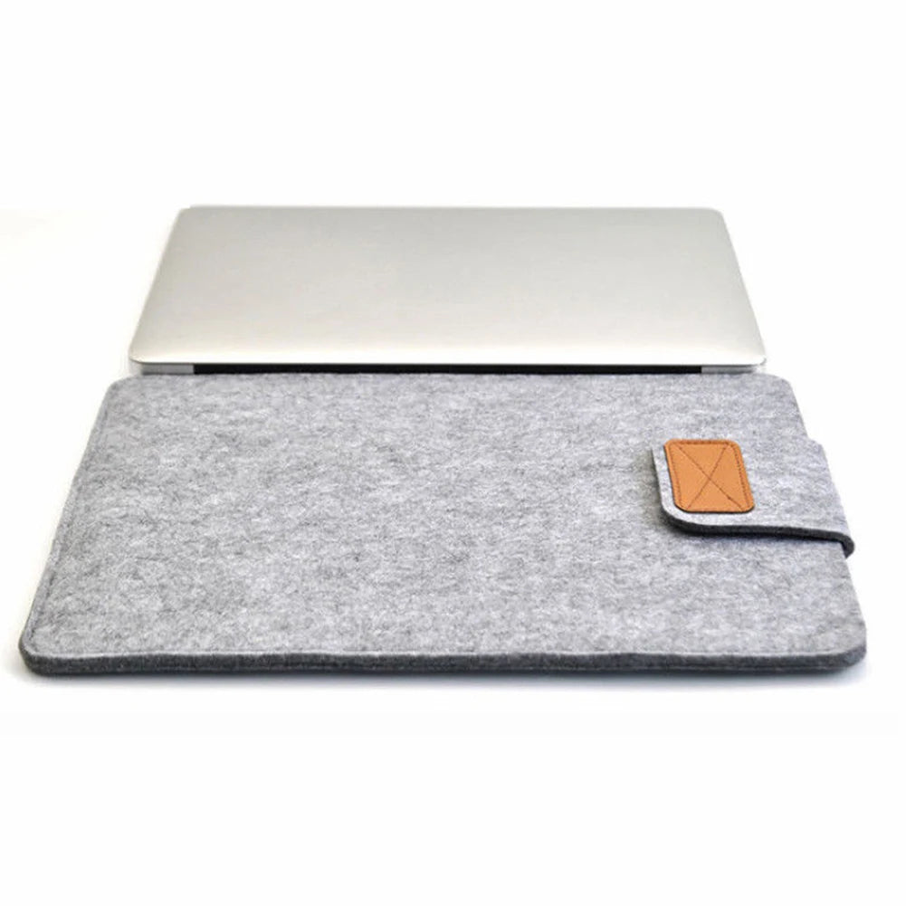 Funda de fieltro delgada para tableta, funda protectora para MacBook Air Pro de 11, 13 y 15 pulgadas, bolsa de almacenamiento para tableta de color sólido