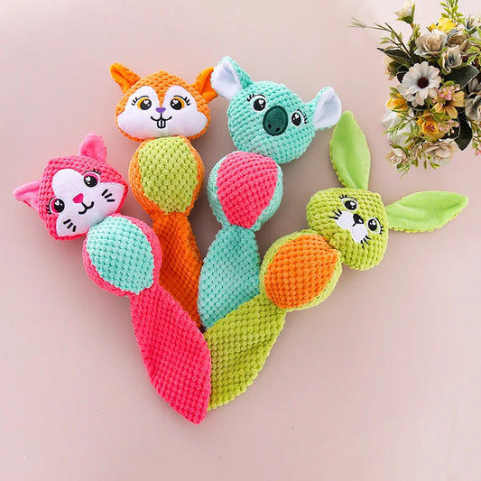 Pet Plush Toy Dog Bites And Sounds Interactive Toys For Indestructible Dogs Corn Velvet Ball Shaped Speaker Cute Animal Shape