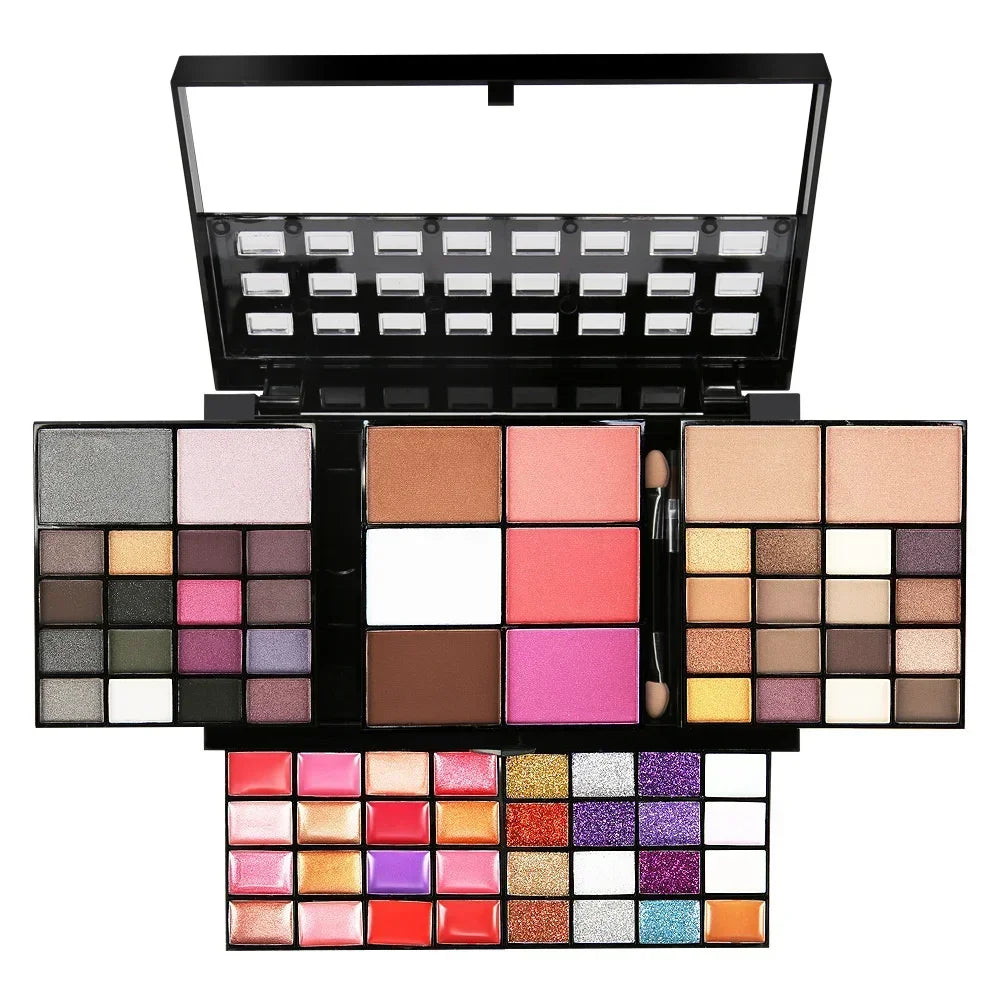 74 Color Professional Makeup Set with Eyeshadow Lip Gloss Matte Concealer and Flash Lipstick in Gift Box for Women
