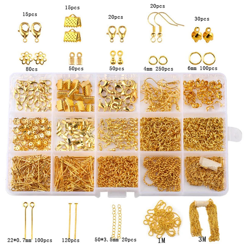 Jewelry Making Supplies Kit with Tools, Copper Wires and Findings