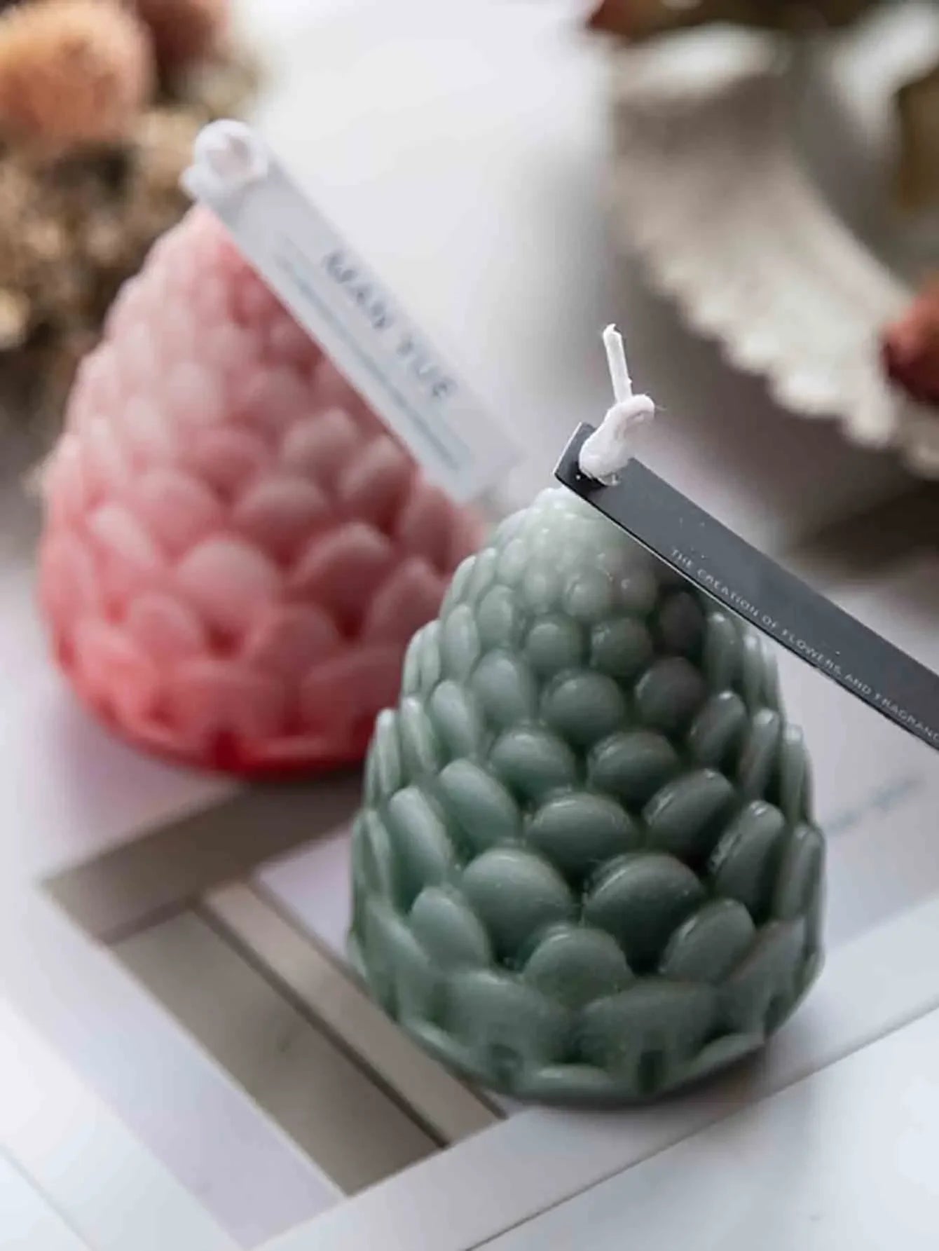 3D Pine Cones Silicone Mold for DIY Candle Making