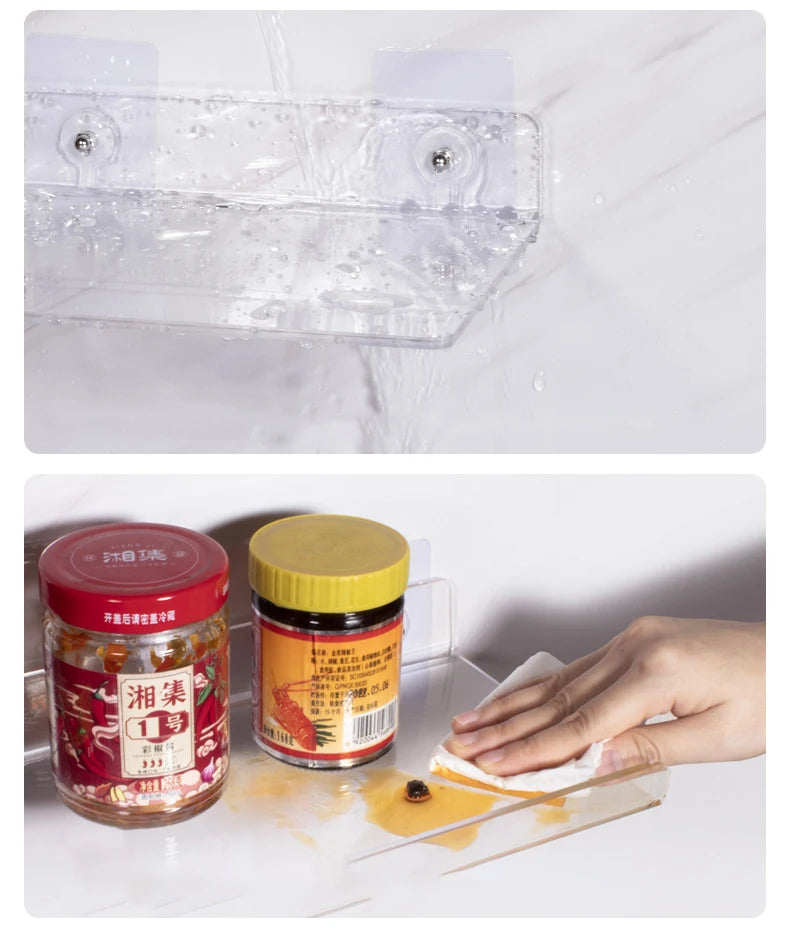 Invisible Acrylic Floating Wall Ledge Shelf for Kids Bookshelves and Bathroom Storage