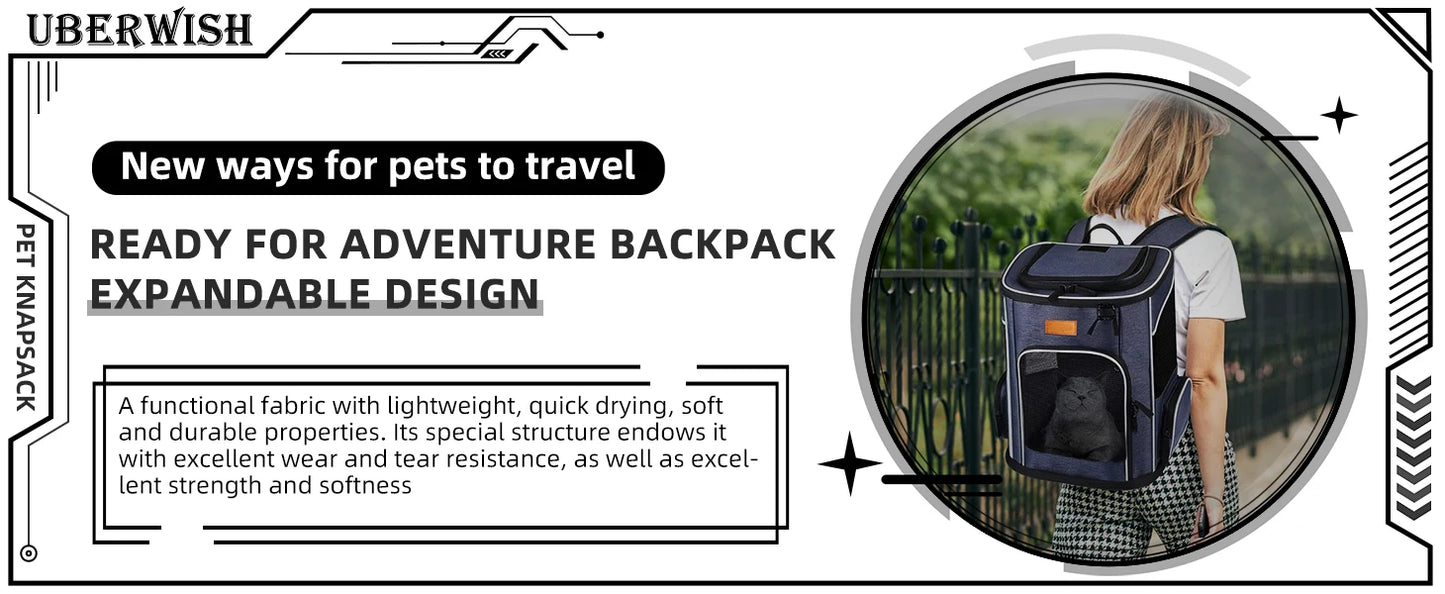 Cat Backpack Carrier,Breathable clear capsule backpack Carrier,suitable for hiking,Airline Approved Pet Travel Carrier