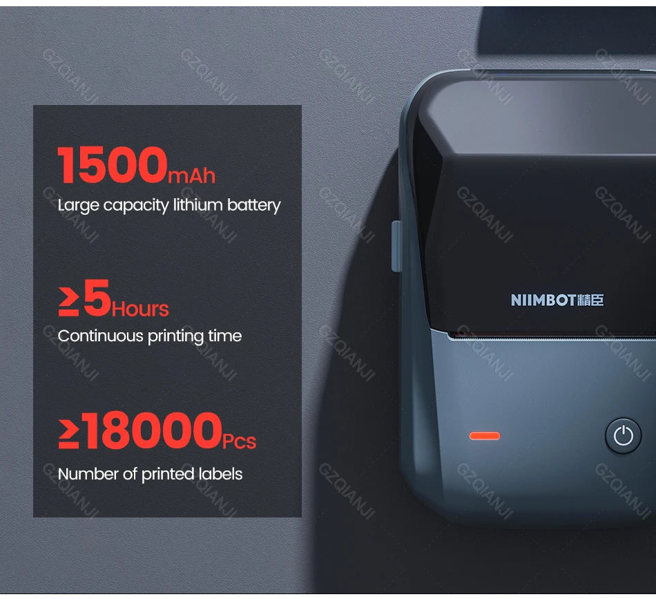 Niimbot B21 B1 Wireless Thermal Label Printer with Self-Adhesive Labels and 5 Roll Set for Efficient Organization