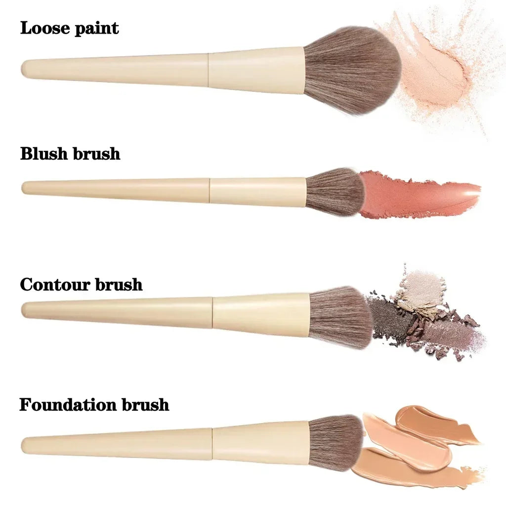 10 Creamy Makeup Brush Sets, A Complete Set of Ultra-Soft Contouring Brushes, Concealer for Beginners