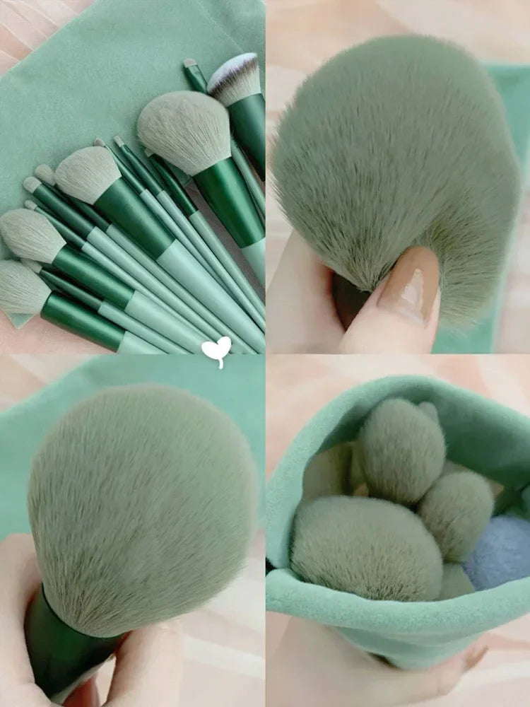 Wholesale 13 PCS Makeup Brushes Set Eye Shadow Foundation Women Cosmetic Brush Eyeshadow Blush Beauty Soft Make Up Tools Bag