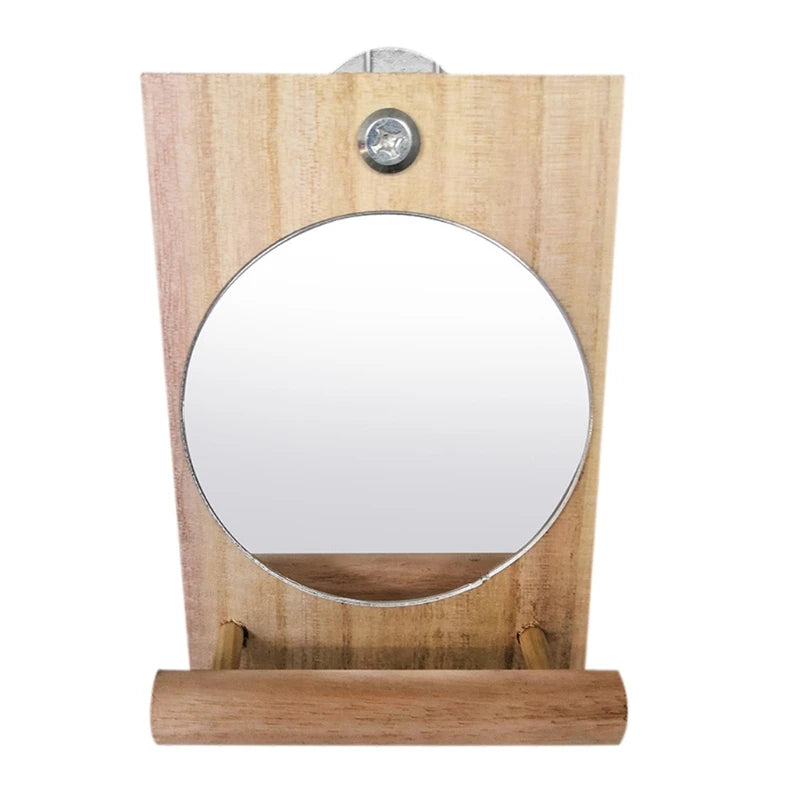 Bird Mirror with Perch Parrot Birdcage Stands for African Greys Cockatiels