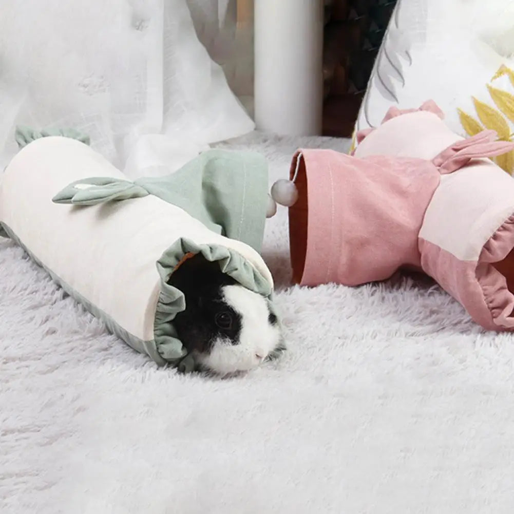 Three-way Cat Tunnel Suede Fabric Puppy Rabbit Play Hide Tunnel Tube Indoor For Game Exercising Hiding Training Pet Toys