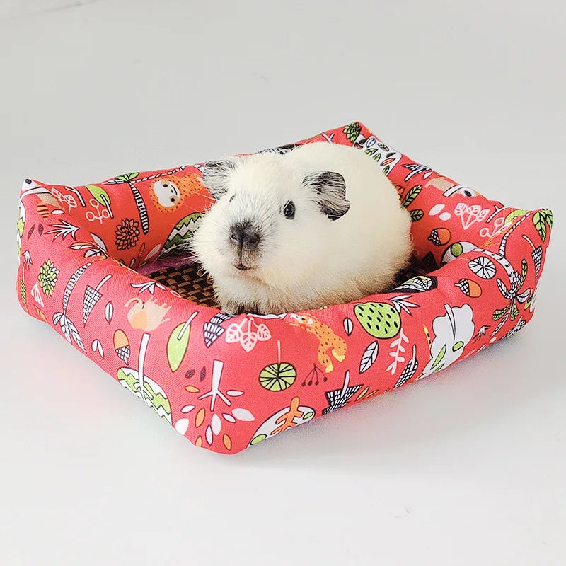 Hamster Summer Cooling Mat for Small Animals Breathable Cushion Bed Guinea Pig Chinchilla Rat Rabbit Cage Squirrel Rattan Mat