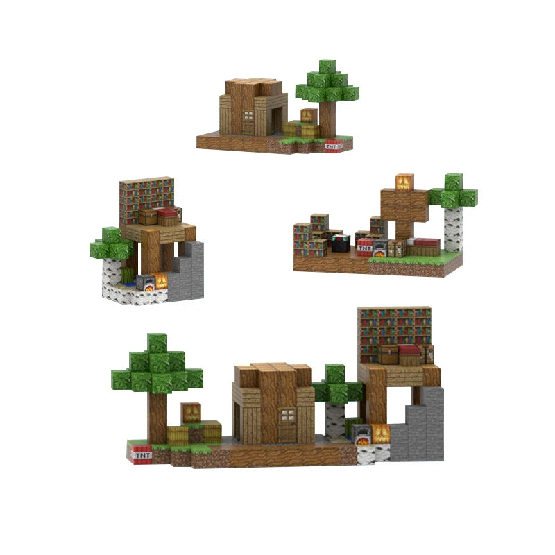 My World DIY Magnetic Building Blocks Set for Kids - Montessori 3D Pixel Bricks Constructor Toys - Creative Educational Christmas Gift