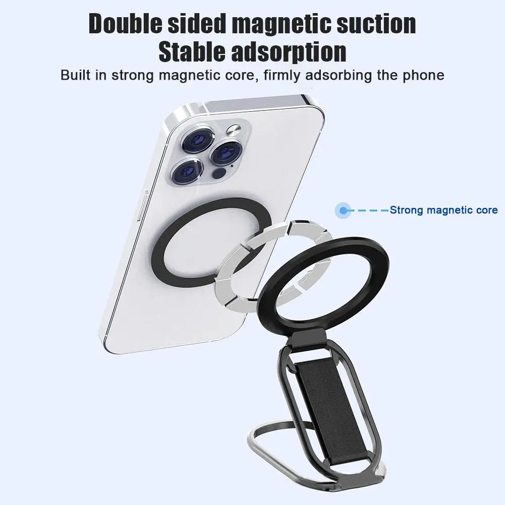 For MagSafe Phone Grip Magnetic Phone Holder 4 In 1 Rotatable Phone Holder Strap Compatible With IPhone 15 14 13 12