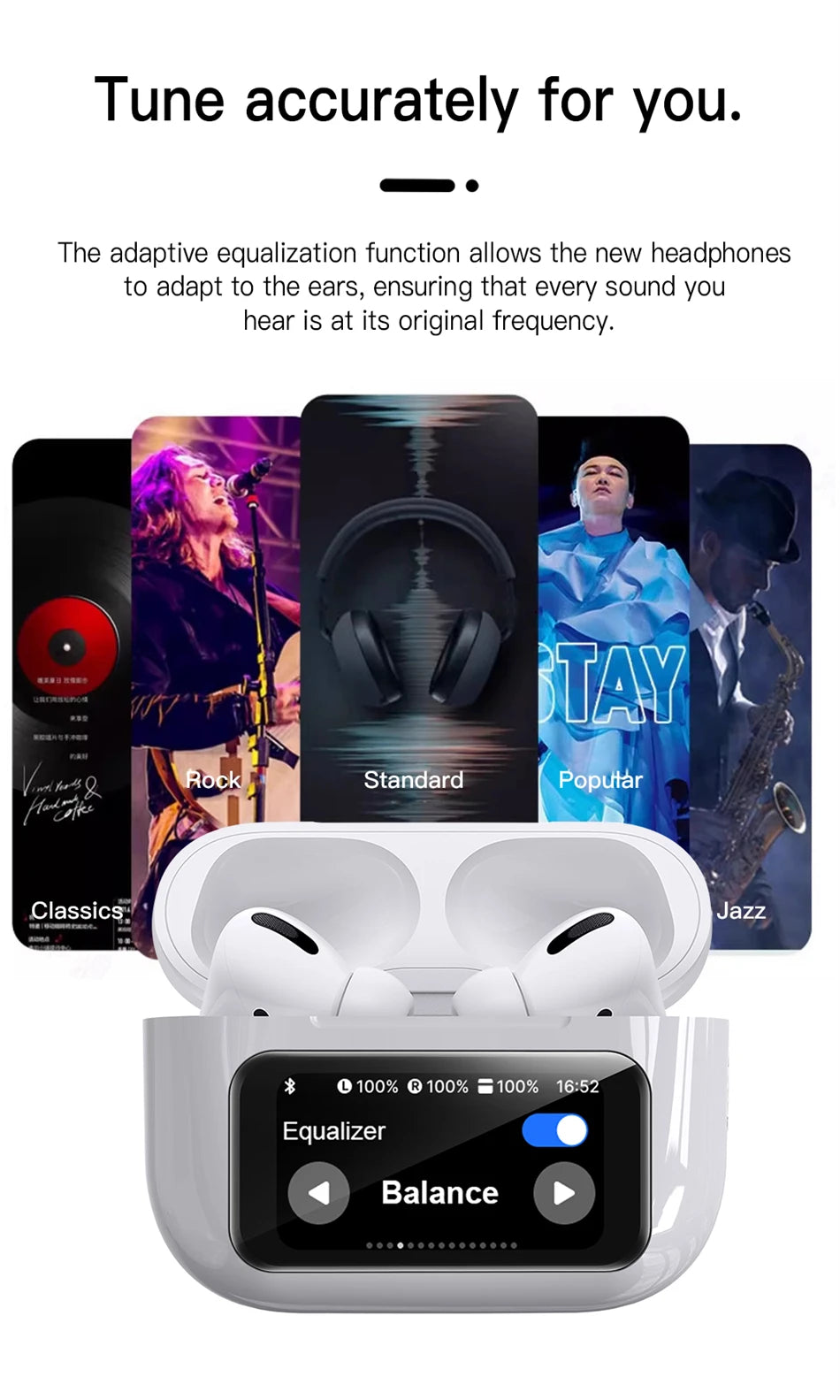 In Ear Subwoofer Earphones with HD Microphone Type-C Wireless Headset for iPhone 15 16 Samsung Xiaomi Huawei VIVO Tablet and Phone