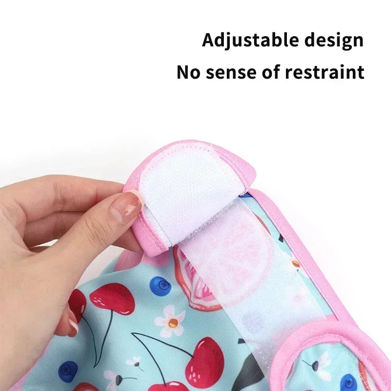 Washable Dog Diapers Physiological Pants Cute Cartoon Print Female Dog Diaper Underwear Dog Sanitary Panties pañales para perros