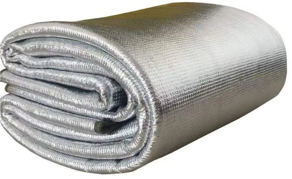 Película de aluminio doble Película reflectante Cubierta aislante Ahorro de energía Protector solar Impermeable Ruido Techo tipo colmena Calefacción por suelo radiante