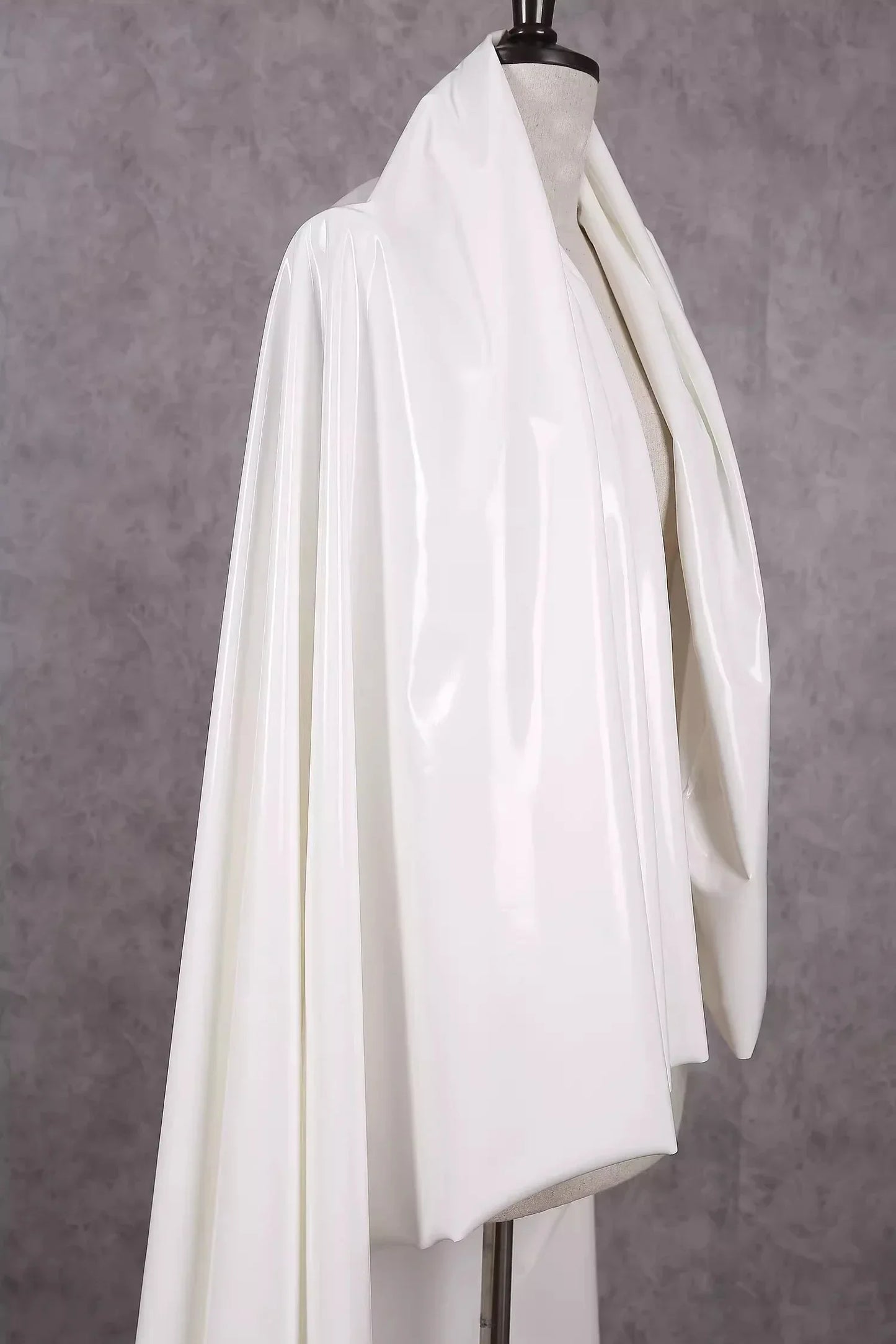 50x145cm Shiny Glossy Soft Leather Fabric Elastic Faux PU for DIY Sewing Dresses and Accessories