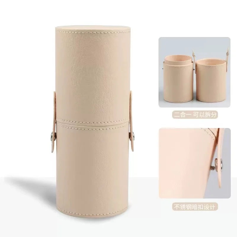 PU Leather Travel Empty Cosmetic Brushes Pen Holder Makeup Artist Bag Brushes Organizer Make Up Tools