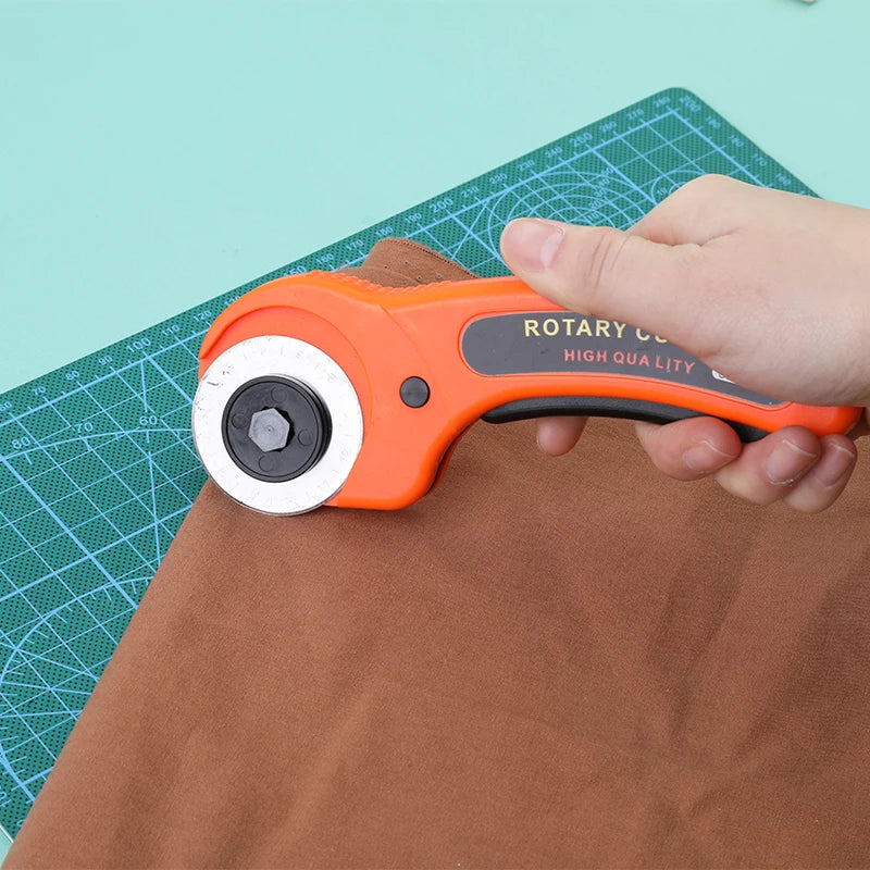 KRABALL Rotary Cutter for Leather and Fabric DIY Projects Ergonomic Roller Knife for Sewing Quilting and Crafting