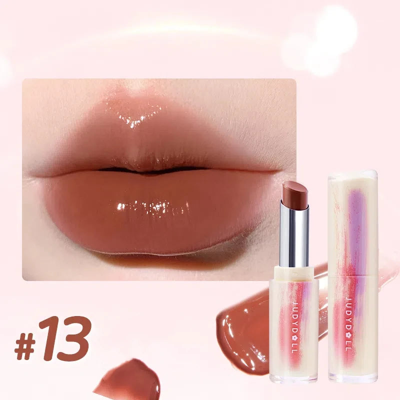 Judydoll Water Gloss Mirror Lipstick Crystal Jelly Lip Gloss Moisturizing Long Lasting Nude Lip Tint Makeup