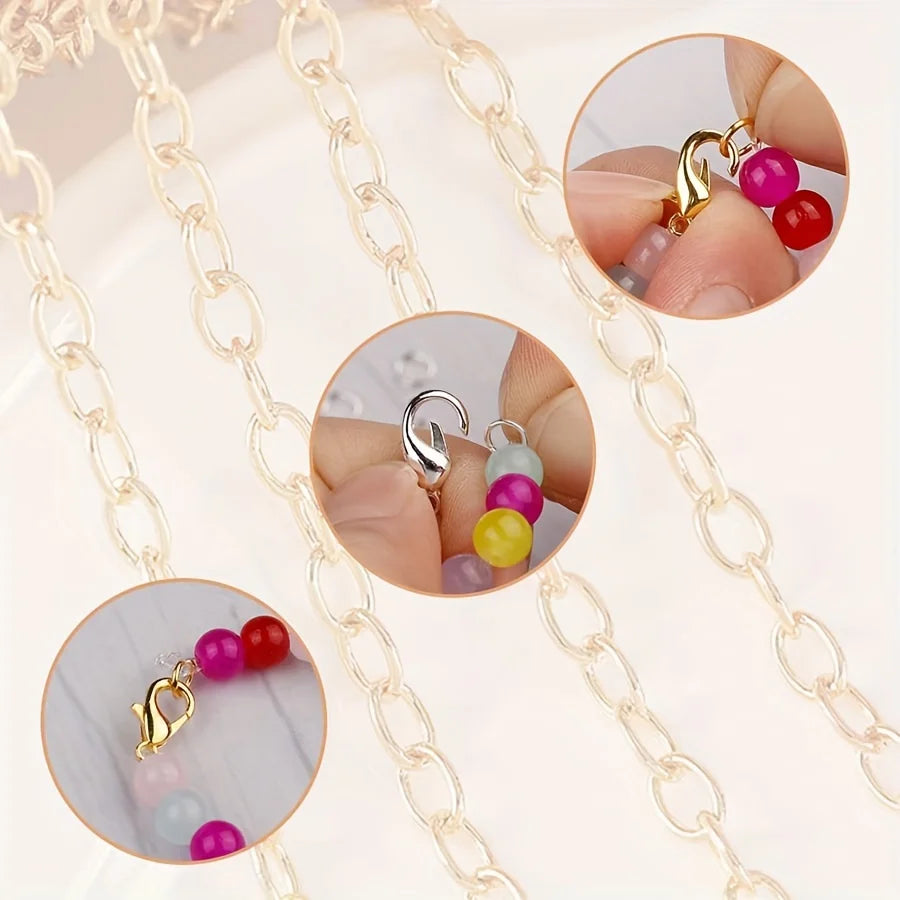 1set Box Gold Silver Lobster Clasp Jump Rings for Jewelry Making