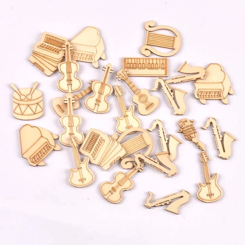 Lovely Dog Cat Fish Natural Wooden Chips for Scrapbooking DIY