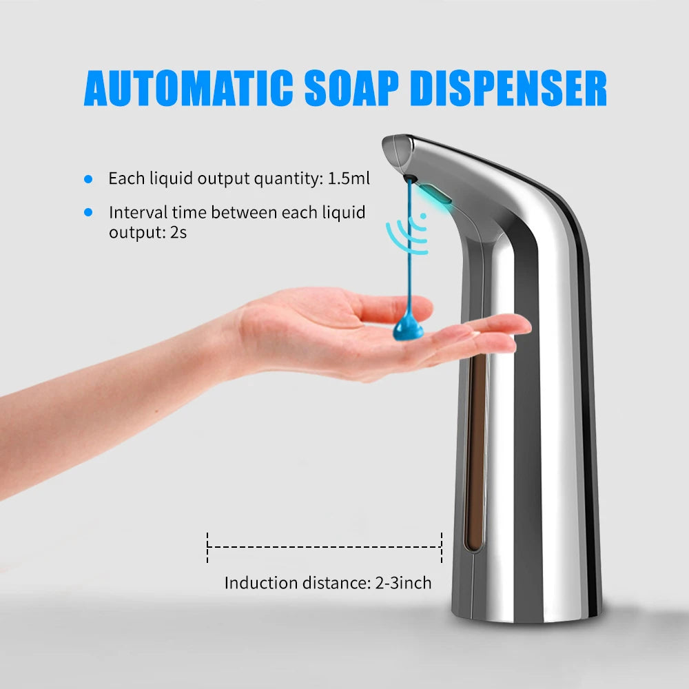 400mL Touchless Automatic Soap Dispenser with Infrared Sensor for Liquid Soap Gel Lotion and Shampoo