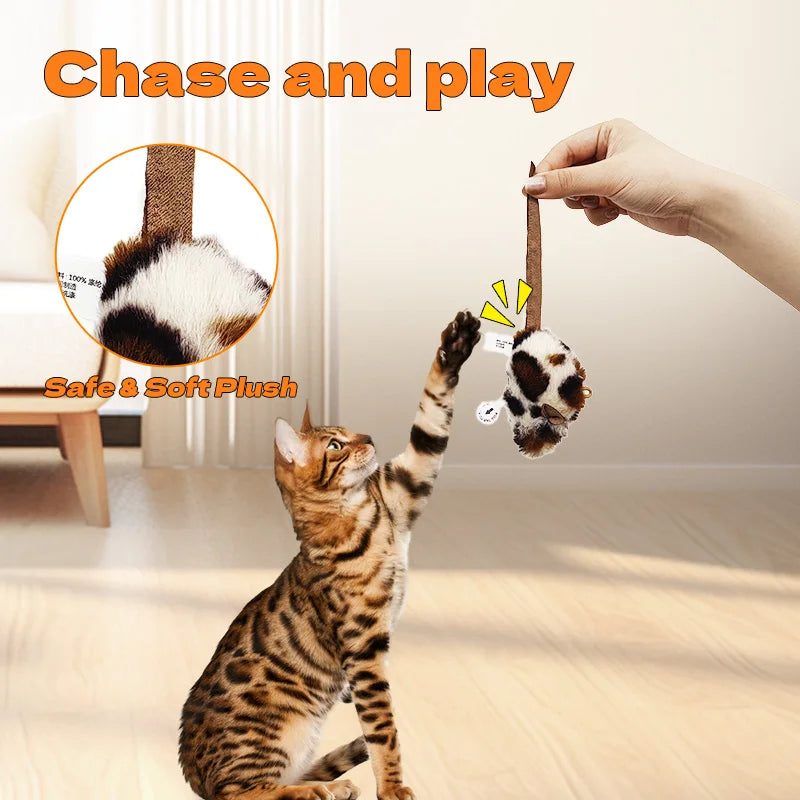 Electronic Sound Mouse Cat Toy 2 Pack Soft Plush Cat Mouse Toy Interactivce with Music Box