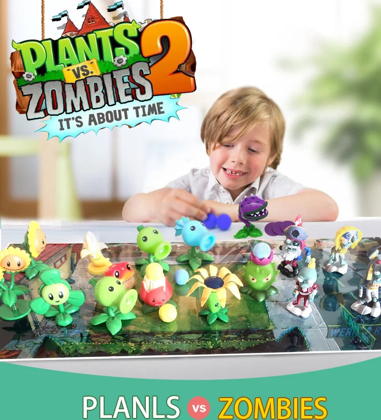 Plants vs Zombies 2 Full Set Toys Pea Shooter and Friends Role Play Action Figures for Kids