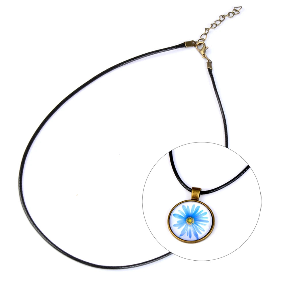 20Pcs Black Wax Cord Chain 45cm Leather Necklace DIY