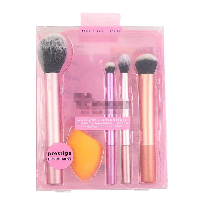 Popular Full Set of Makeup Brush Set Powder Blusher Brush Halo Dye Brush Eye Shadow Brush Beauty Egg