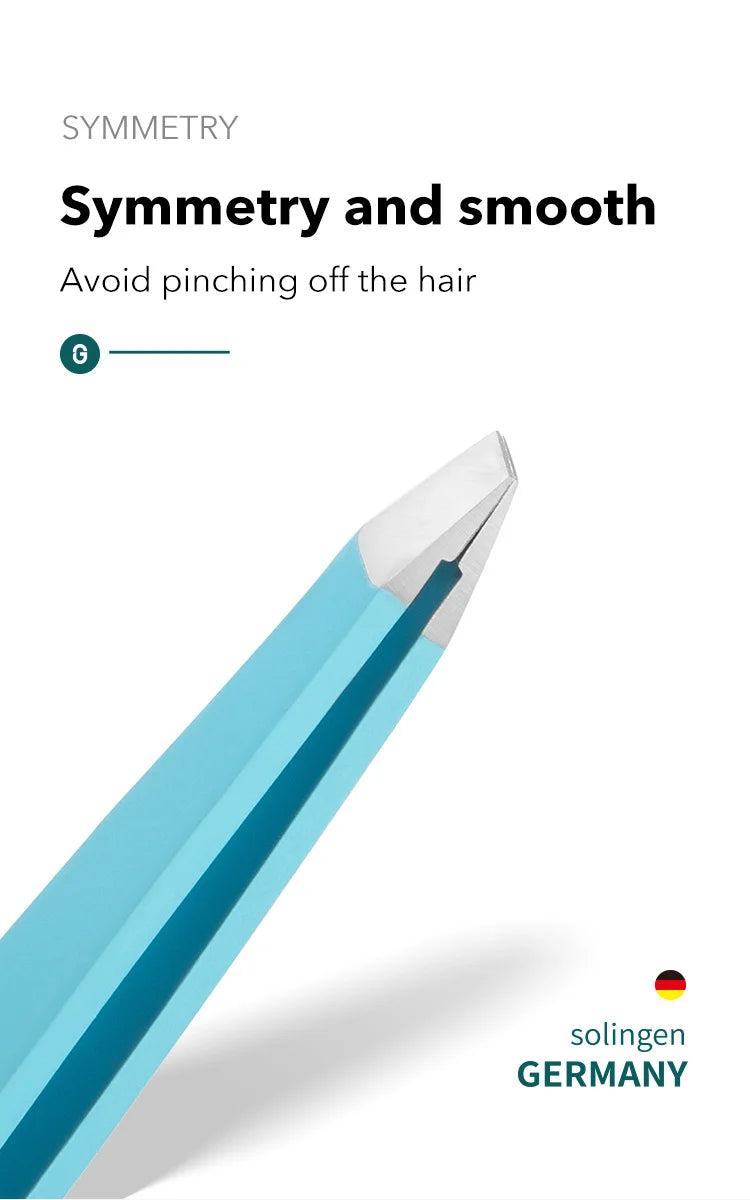 MR Green Stainless Steel Slanted Eyebrow Tweezers Colorful Beauty Tool for Precision Hair Removal