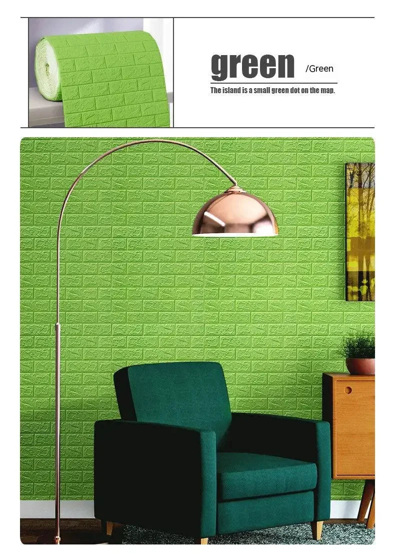 Rollo de papel tapiz de espuma suave 3D de 70 cm x 2 m, adhesivo para pared, autoadhesivo, para sala de estar, hogar, cocina, baño, papel tapiz decorativo