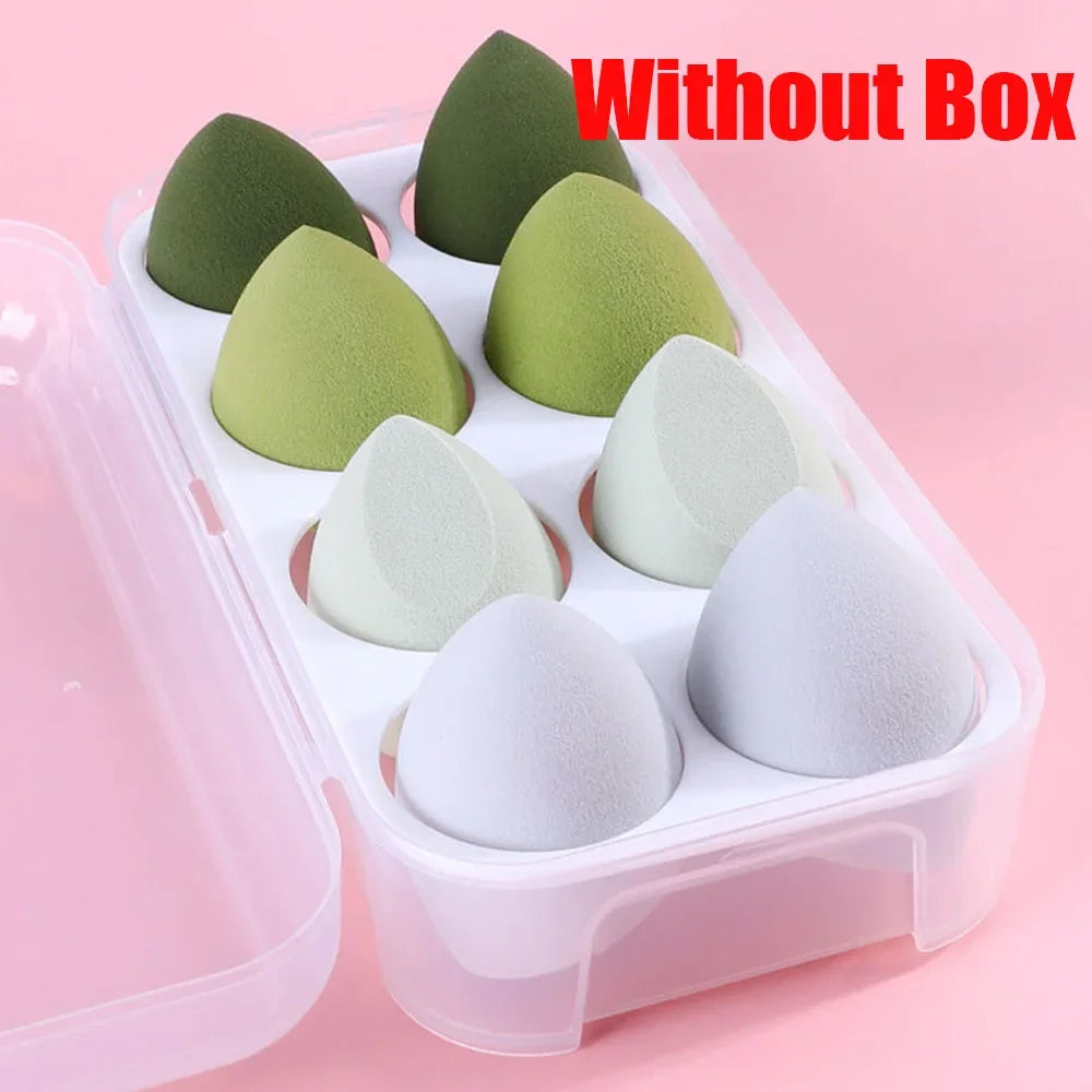 4pc/8pc Soft Makeup Sponge Set for Dry Wet Dual Use Beauty Tool