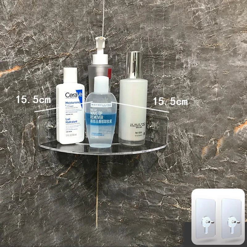 Colour Invisible Acrylic Floating Shelves Wall Mounted Bookshelf Storage Rack for Room and Bathroom