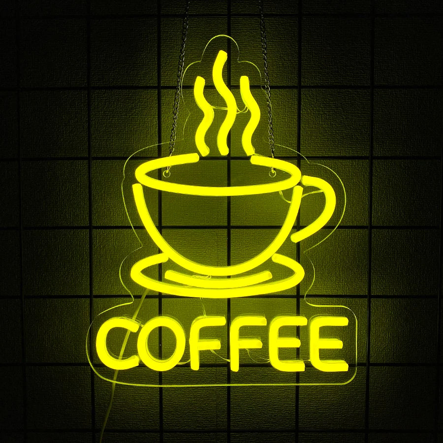 Coffee Neon Sign Super Bright LED with USB Power Supply