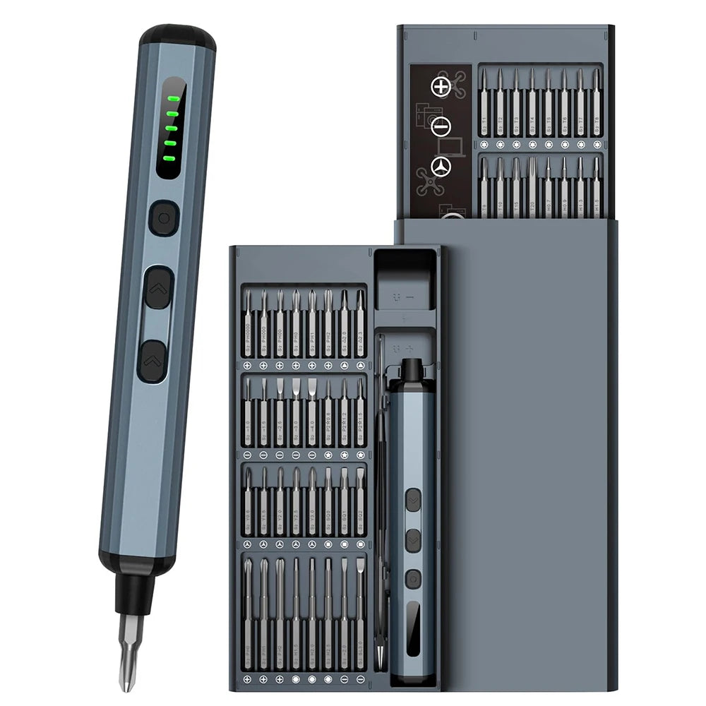 68-in-1 Precision Electric Screwdriver Set with 64 Bits and 5 Torque Settings for iPhone Watch Camera PC