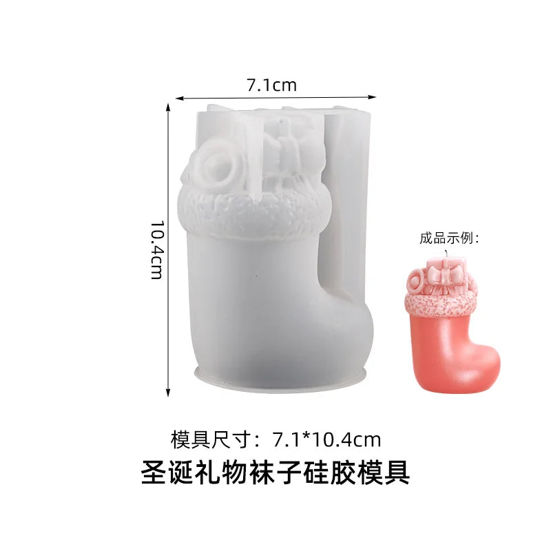 3D Christmas Tree Candle Silicone Mold DIY Kit for Holiday Gifts